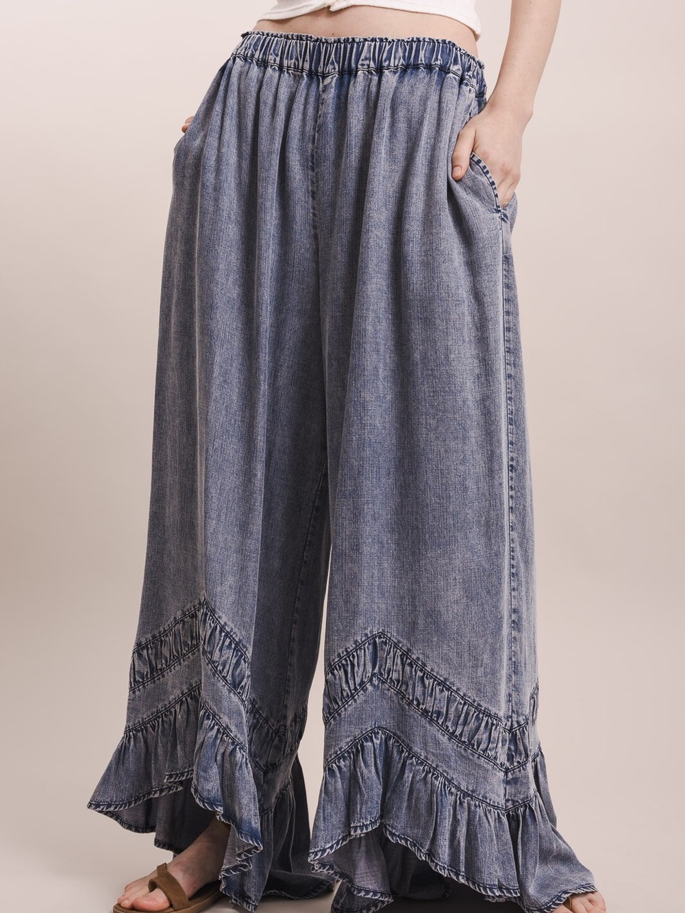 BLUE VELVET NWT Pants Tencel Denim Size Small - Xlarge